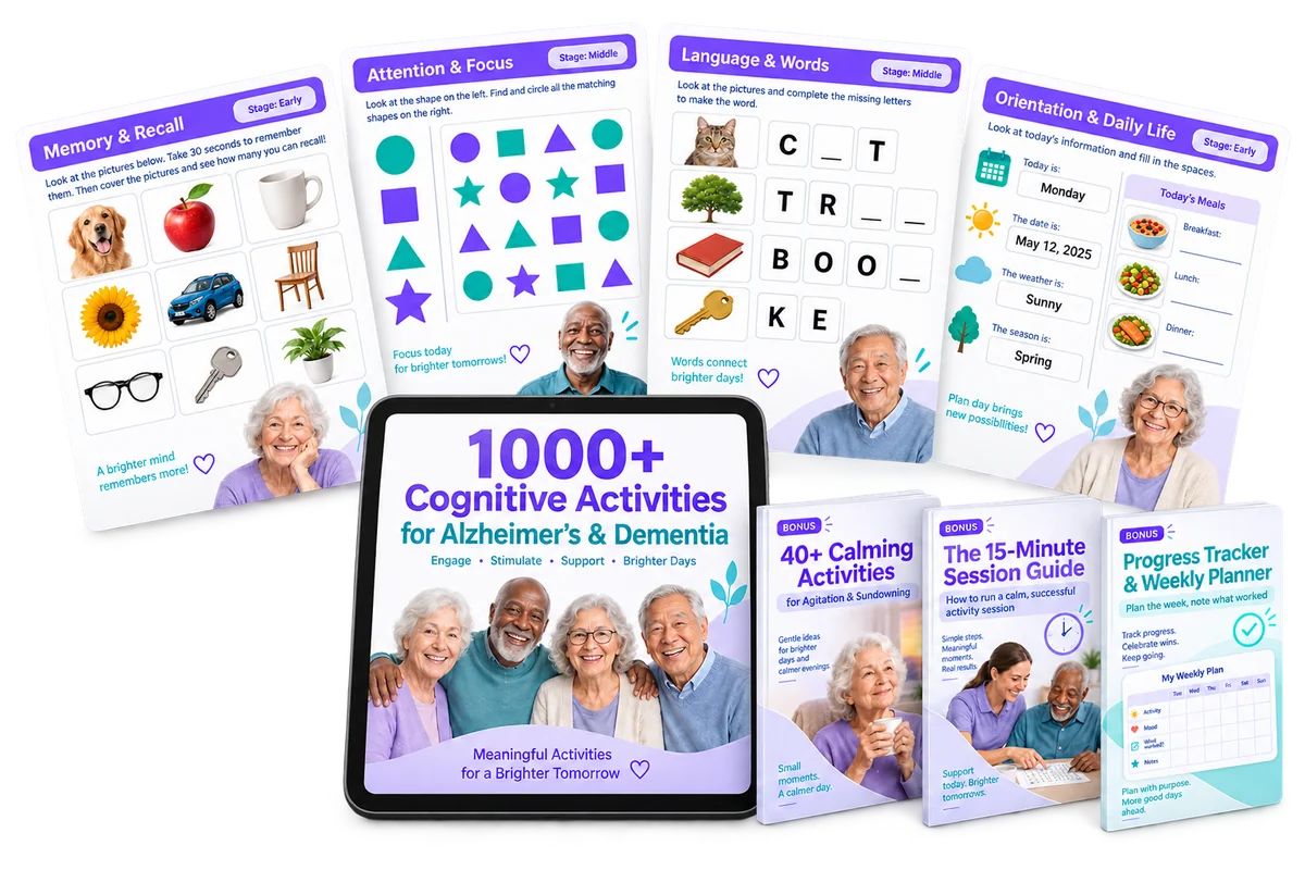 Kit overview — printable activity sheets on tablet and phone