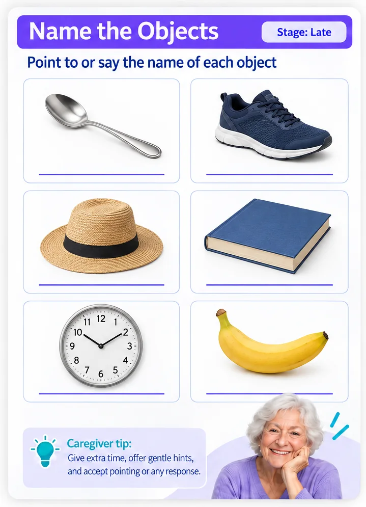 Activity page: Name the objects